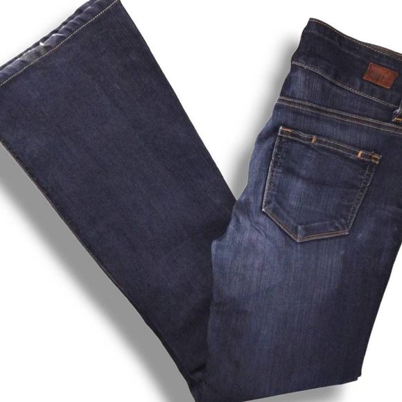 Paige Womens Jeans Hidden Hills Blue Flare Mid Rise 28 - Picture 9 of 9